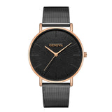 New Ultra-thin Women's Watch 2019 Lover's Watch Luxury Saat Rose Gold Mesh Stainless Steel Women's Watches Female Male Clock