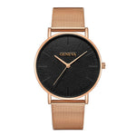 New Ultra-thin Women's Watch 2019 Lover's Watch Luxury Saat Rose Gold Mesh Stainless Steel Women's Watches Female Male Clock