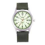 2018 Military Army Men's Date Canvas Band Stainless Steel Sport Quartz Wrist Watch Men Watch Waterproof Relogio Masculino A8