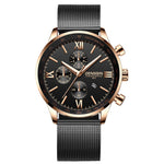 DENGQIN Men's Wrist Watch Stainless Steel Casual Quartz Analog Date Watch Man watches mens 2019 men wristwatch clock