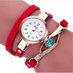 2019 New Fashion Casual Bracelet Watch Women Relogio Leather Band Rhinestone Analog Quartz Watch Female Clock Montre Femme