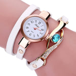 2019 New Fashion Casual Bracelet Watch Women Relogio Leather Band Rhinestone Analog Quartz Watch Female Clock Montre Femme