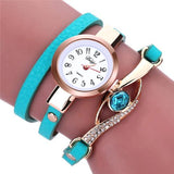 2019 New Fashion Casual Bracelet Watch Women Relogio Leather Band Rhinestone Analog Quartz Watch Female Clock Montre Femme