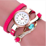 2019 New Fashion Casual Bracelet Watch Women Relogio Leather Band Rhinestone Analog Quartz Watch Female Clock Montre Femme