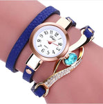 2019 New Fashion Casual Bracelet Watch Women Relogio Leather Band Rhinestone Analog Quartz Watch Female Clock Montre Femme