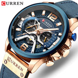 CURREN Luxury Brand Men Analog Leather Sports Watches Men's Army Military Watch Male Date Quartz Clock Relogio Masculino 2019