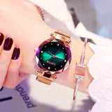 Luxury Brand Diamond Women Watch 2018 Magnetic Starry Sky Watch For Female Clock Waterproof Ladies Wrist Watch relogio feminino