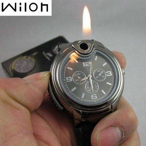 Military Lighter Watch Novelty Quartz Sports Refillable Gas Cigarette Cigar Men's Watches Luxury Brand Gift Retail Box 88