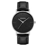 Fashion Men's Leather Casual Analog Quartz Wrist Watch Business Watches Analog horloges Simple Assista polshorloge Manner B40