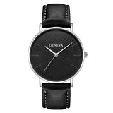 Fashion Men's Leather Casual Analog Quartz Wrist Watch Business Watches Analog horloges Simple Assista polshorloge Manner B40