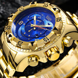 Dropshipping Temeite Men's watches Luxury Gold Watch Men Big Dial Quartz Watch Business Wristwatch Waterproof Relogio Masculino