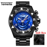 Dropshipping Temeite Men's watches Luxury Gold Watch Men Big Dial Quartz Watch Business Wristwatch Waterproof Relogio Masculino