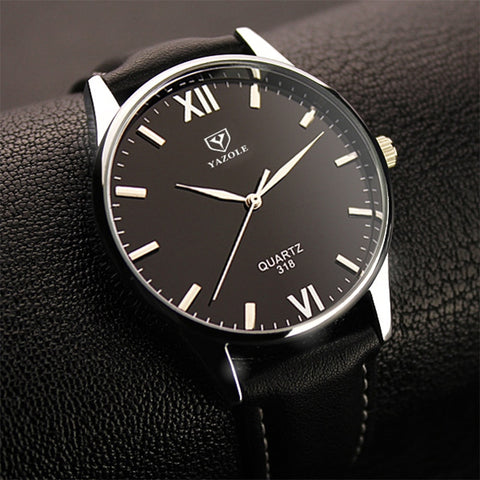 2019 Yazole Watch Simple Hook Needle Business Watch Roman Scale Male Soft Leather Watch Men's Quartz Watches Relogio Masculino