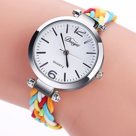 Silver Bracelet watch Women's Watches Brand Luxury Fashion Ladies Watch Women Nylon Band Quartz-watch Clock Relogio Feminino 328