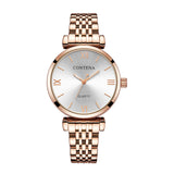 Women's Wrist Watch 2019 Luxury Brand Contena Ladies Quartz Watch Full Stainless Steel Female Clock Wristwatches reloj mujer