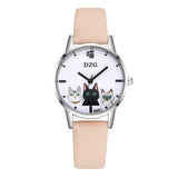 Hot Fashion Lovely Teenage Girl Brand Watch Women Cat printing Dial Watch Clock Dress Temperament Quartz Wrist Watch Relogio #B