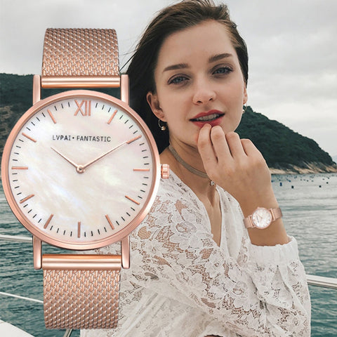 Lvpai Women's Casual Quartz silicone Band New Strap Watch Analog Wrist Watch Dress 2019 New montre femme gift reloj mujer S7