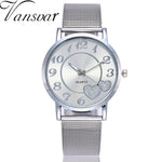 2019 Vansoar Fashion Simple Brand Women Watch Stainless Steel Strap Pin Buckle Ladies Clock Quartz Wrist Watches zegarek damski