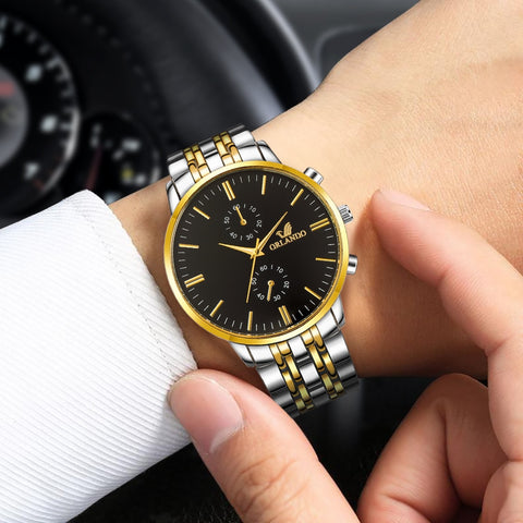 Top Brand Luxury Watches Men Stainless Steel Simple Business Watch Male Clock Reloj Hombre