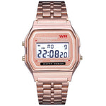 Women Men square Watch Gold ladies Retro LED G Digital Sports Wristwatches Electronic Shock Girl Clock Relogio Feminino 328