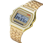 Women Men square Watch Gold ladies Retro LED G Digital Sports Wristwatches Electronic Shock Girl Clock Relogio Feminino 328