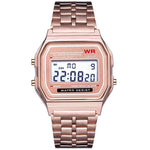 Women Men square Watch Gold ladies Retro LED G Digital Sports Wristwatches Electronic Shock Girl Clock Relogio Feminino 328