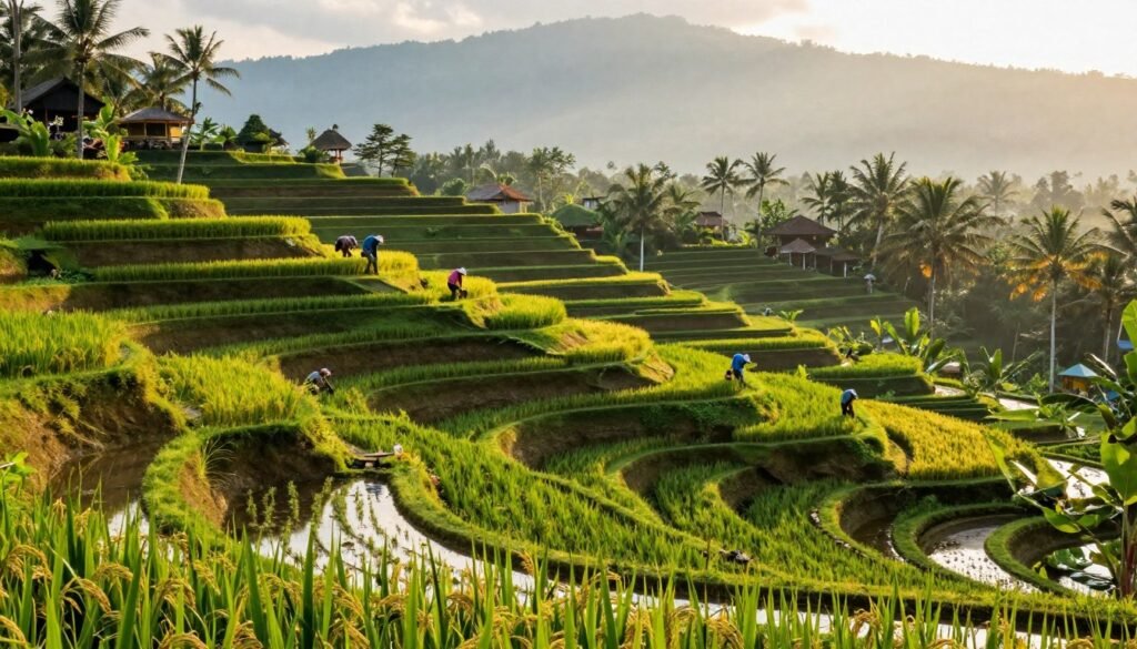 rice terraces Bali Waterfalls
